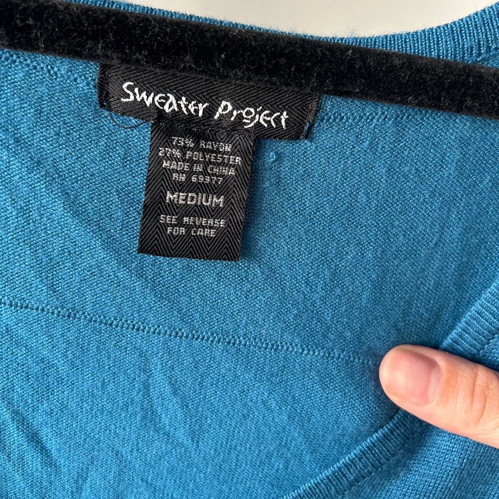 Sweater Project Blue Ribbed Bodycon Dress - Picture 2 of 4